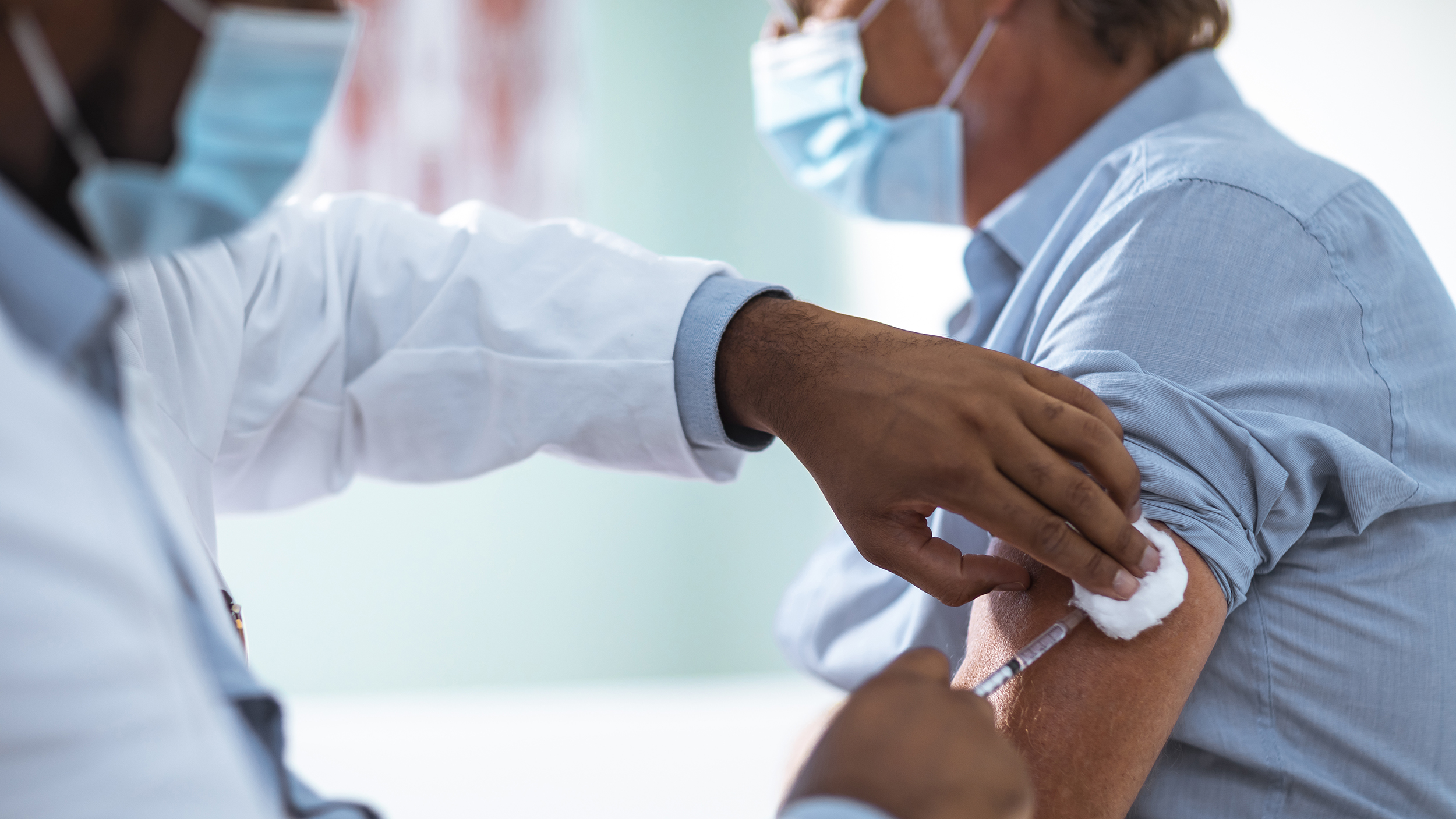 Flu shot with mask